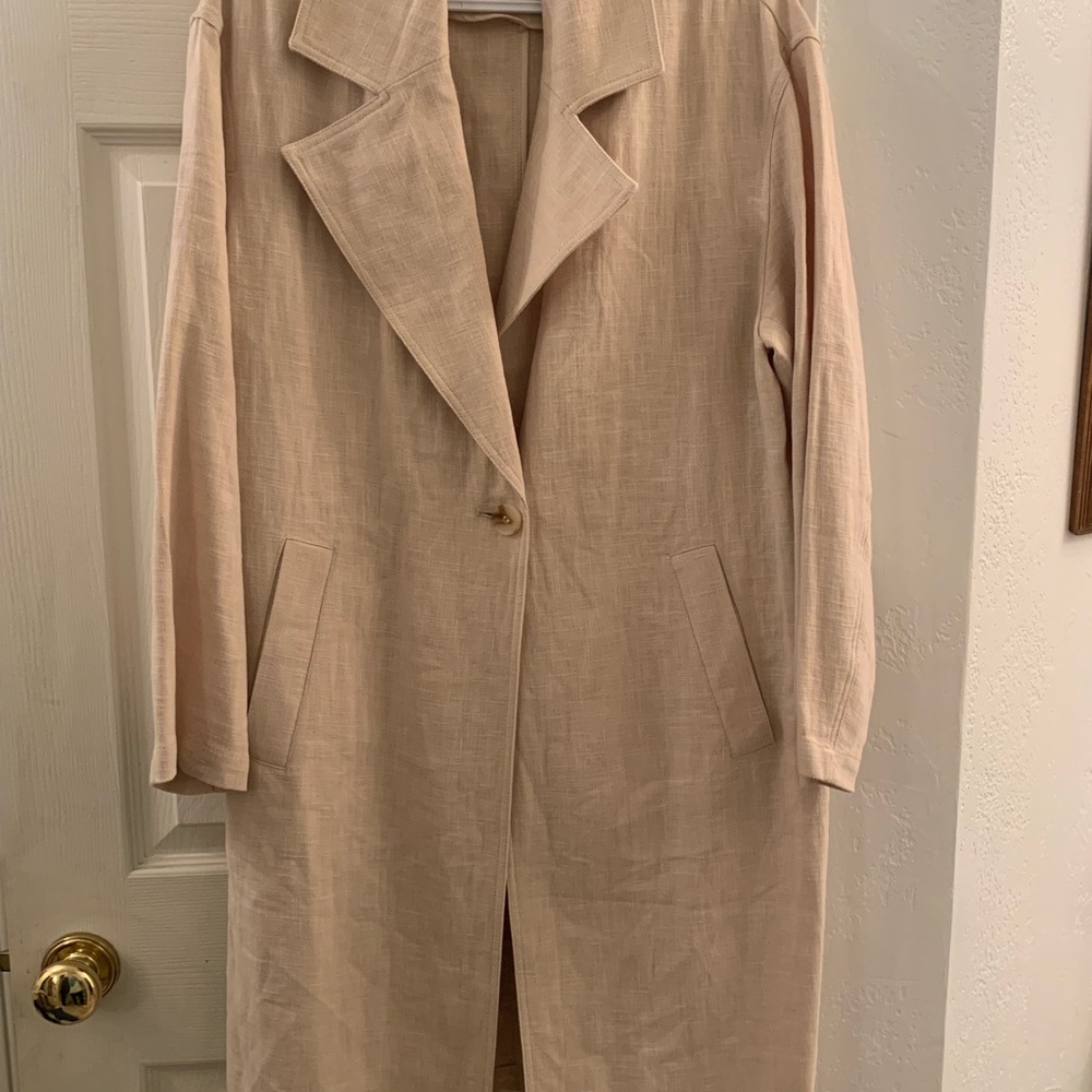 Primark Light Beige Single-Button Trench Coat